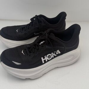 Hoka Black and White Athletic Sneakers